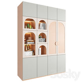 Trueliving 5 Door Fitted White wardrobes Laminated Finish & PU Finish 8Ft *2Ft *9Ft -2438.4MM X 609MM X 2743.2MM)